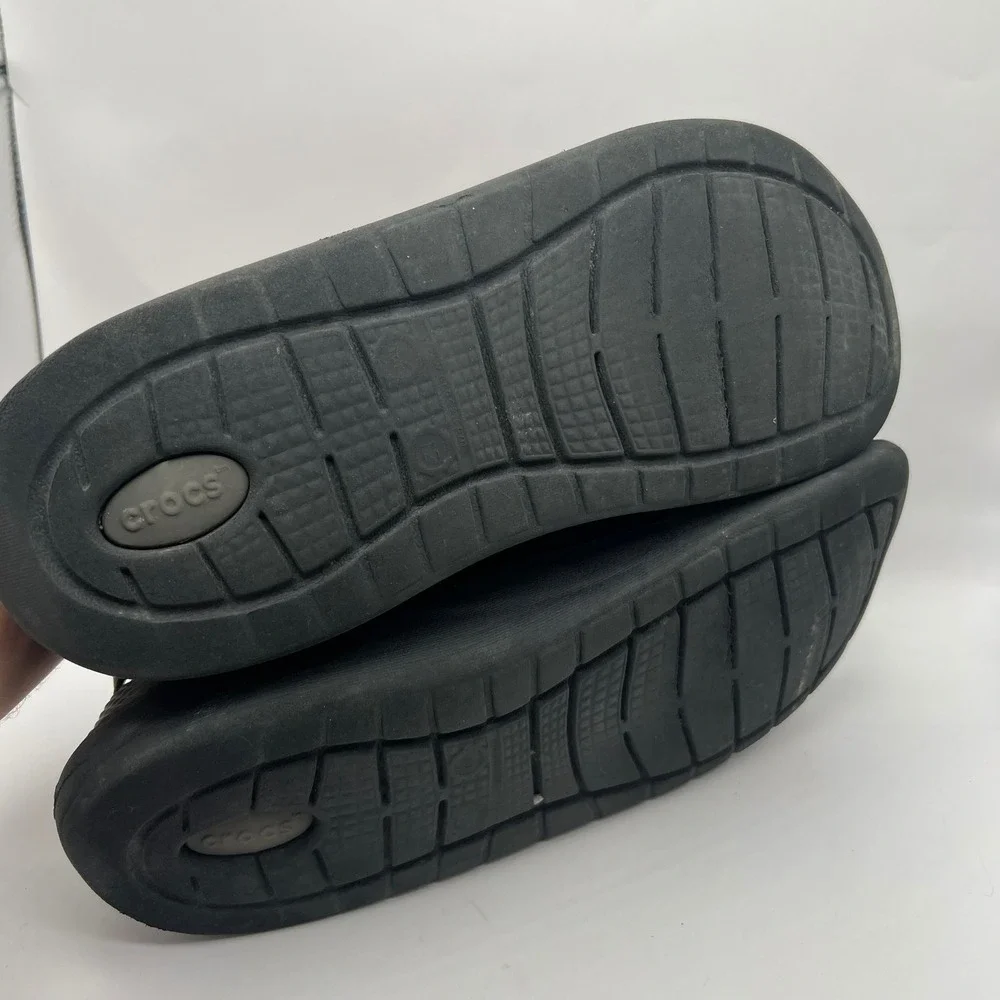 Crocs LiteRide Clog Mens 12 Black Comfort Slip On Shoes Water Boat Beach shoes